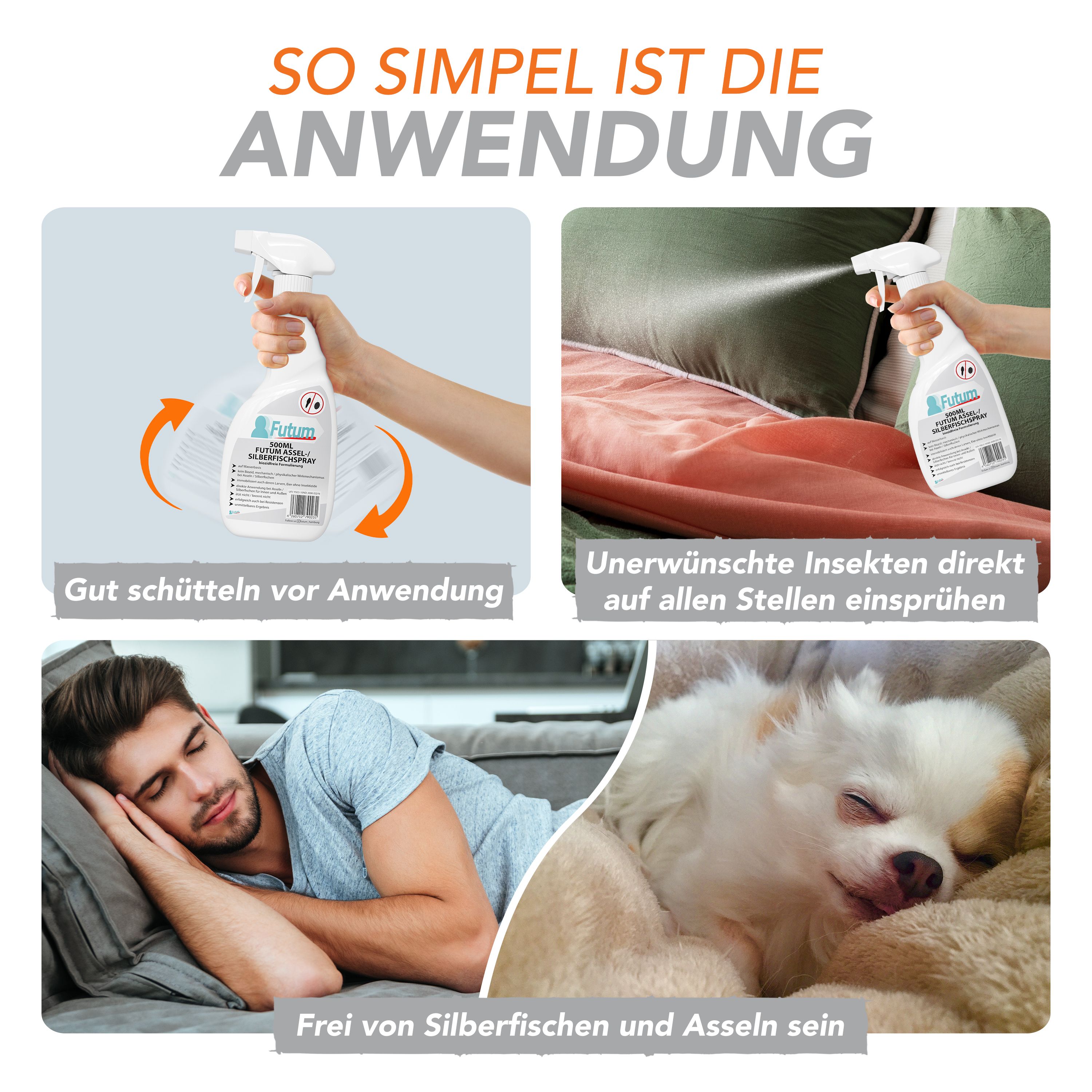 FUTUM 2x500ml Silberfisch- / Asselspray