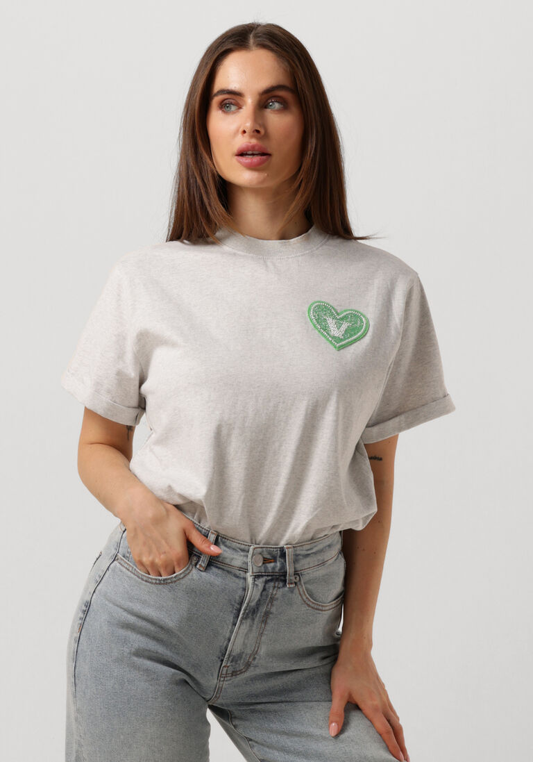 JOSH V grijze josh v t-shirt roxy beaded