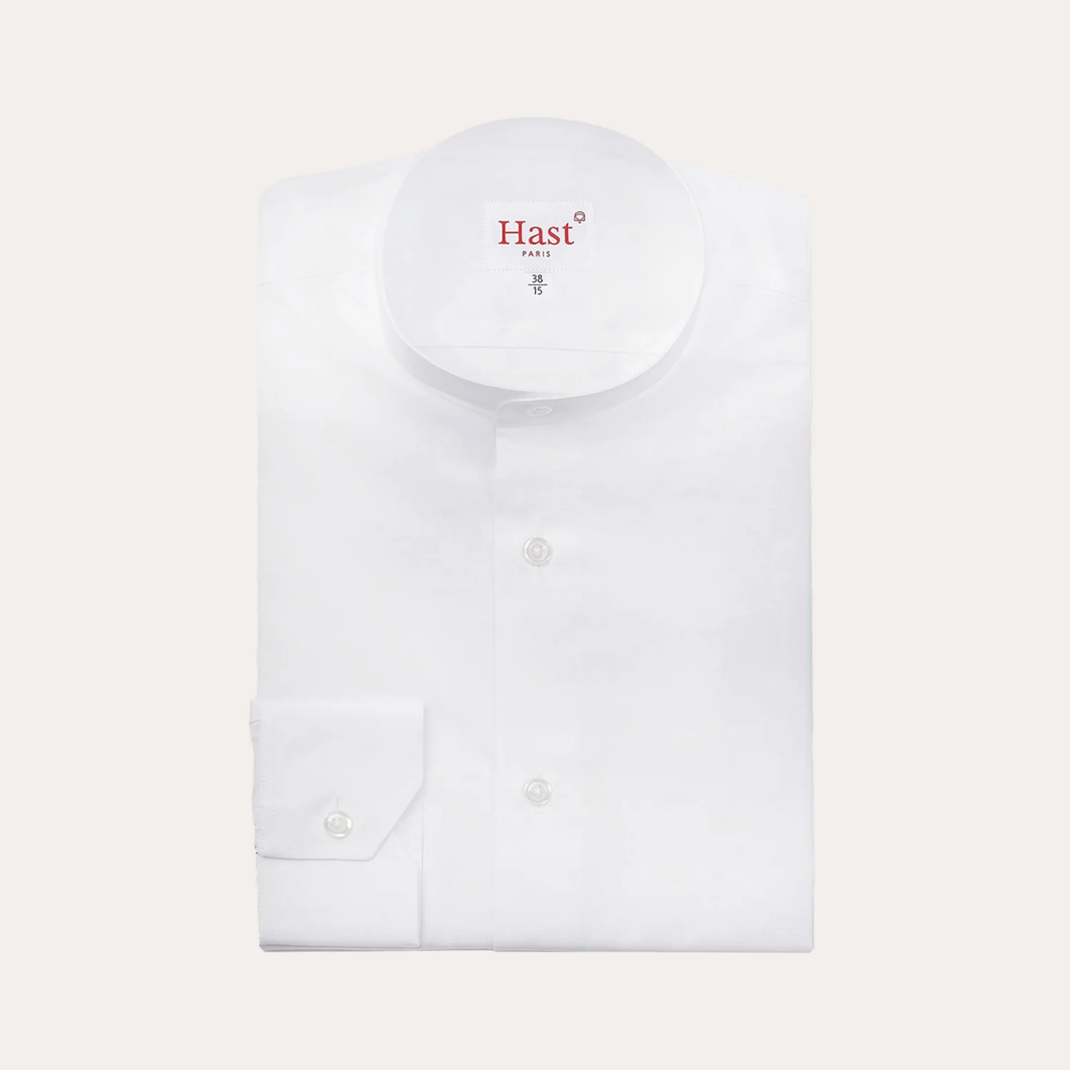 White double-twisted poplin shirt