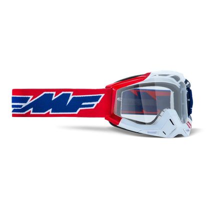 Masque cross FMF VISION POWERBOMB US OF A 2022 - Bleu / Rouge