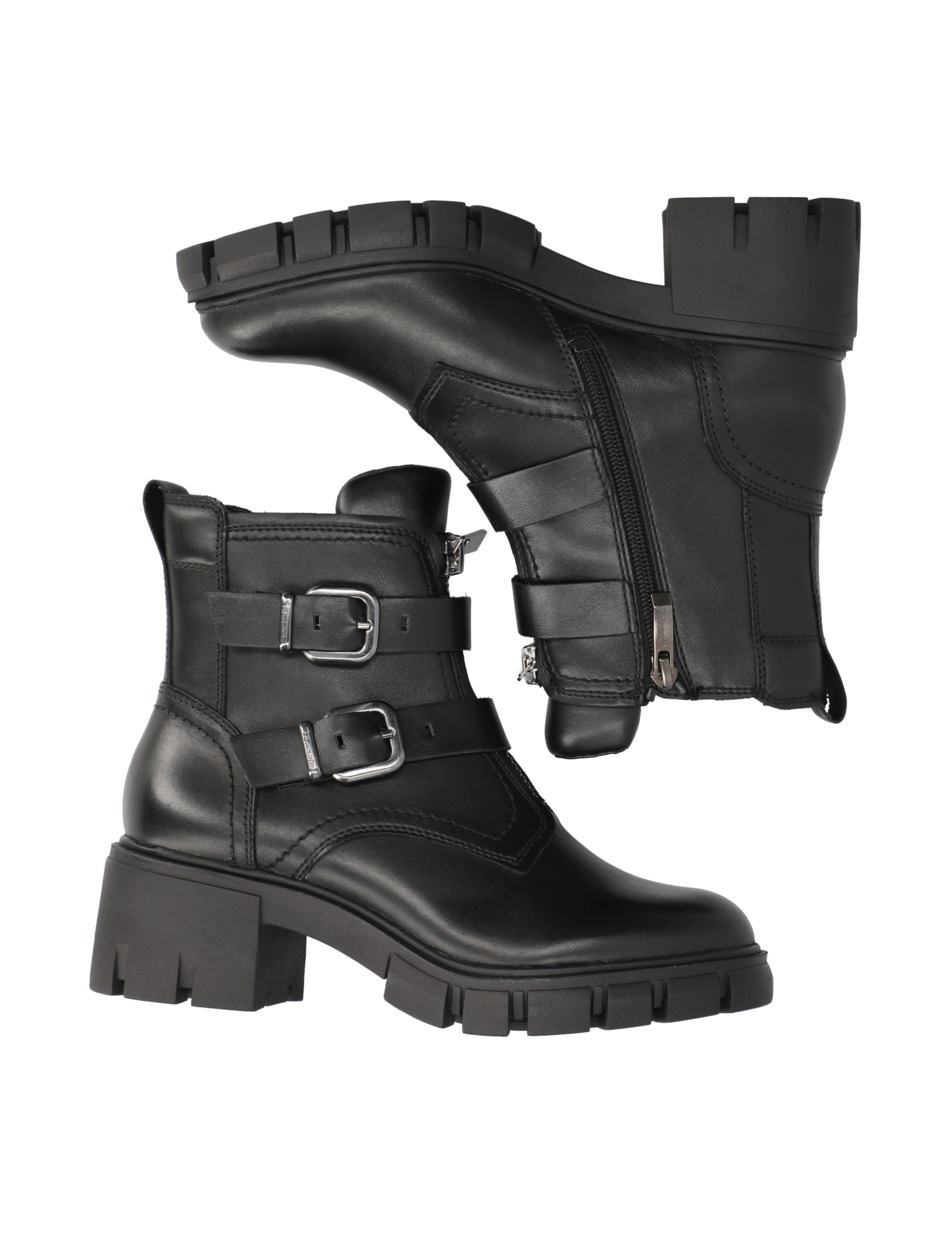 Lederkombination Boot