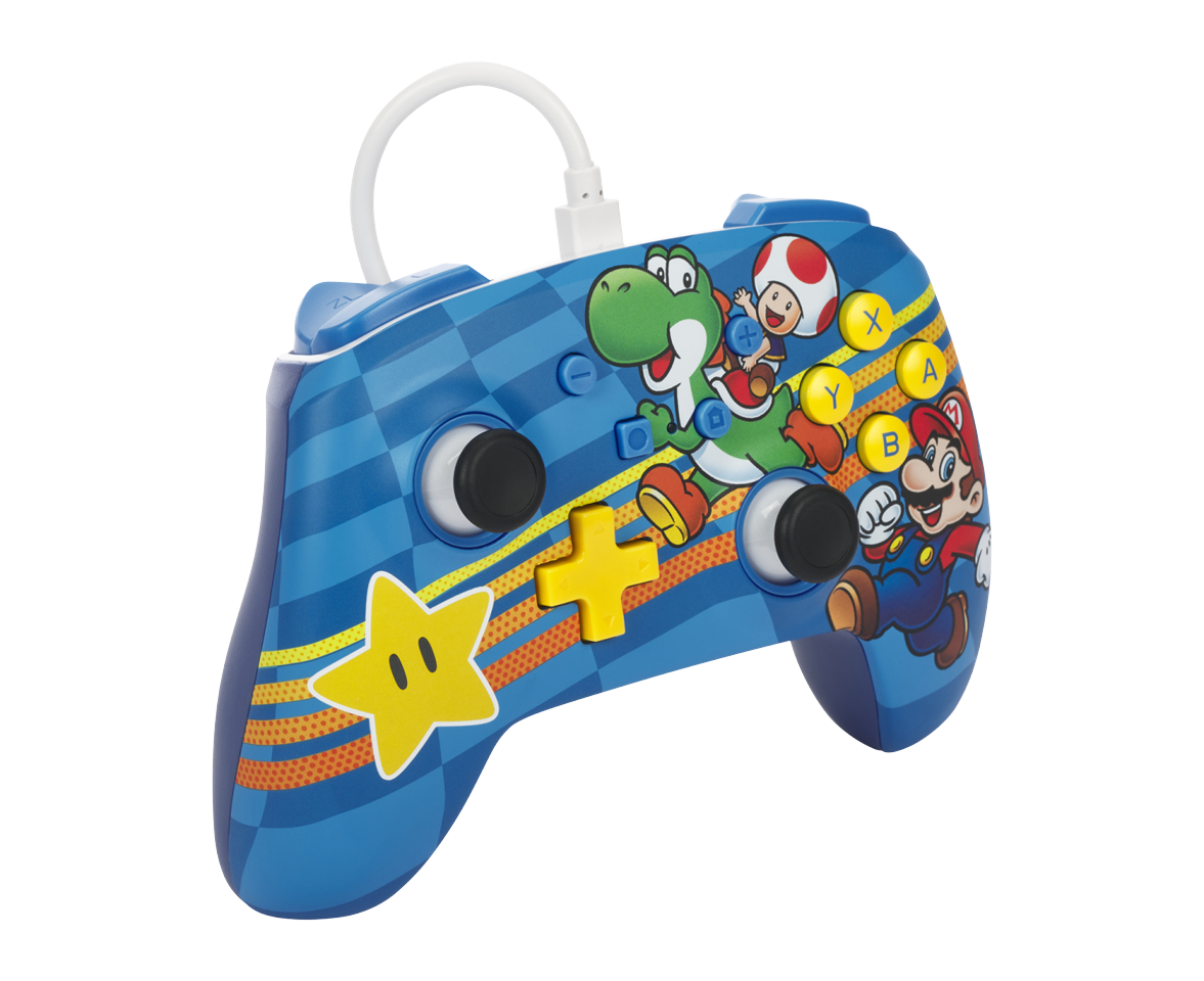 PowerA Enhanced Wired Controller for Nintendo Switch - Mushroom Kingdom Friends