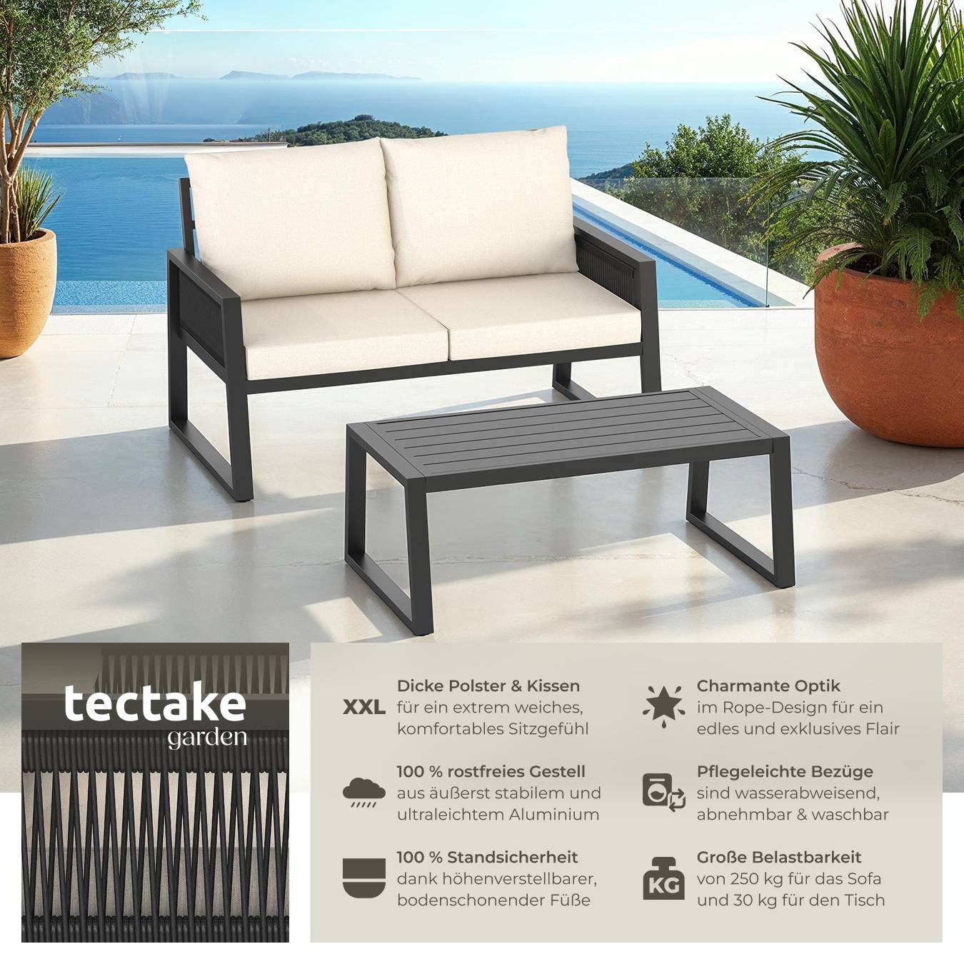 Gartenlounge-Set Captive im Rope-Design
