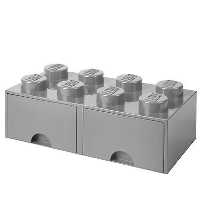 LEGO® Storage Aufbewahrungsschublade - 8 Knäufe - 50x25x18 - Gra