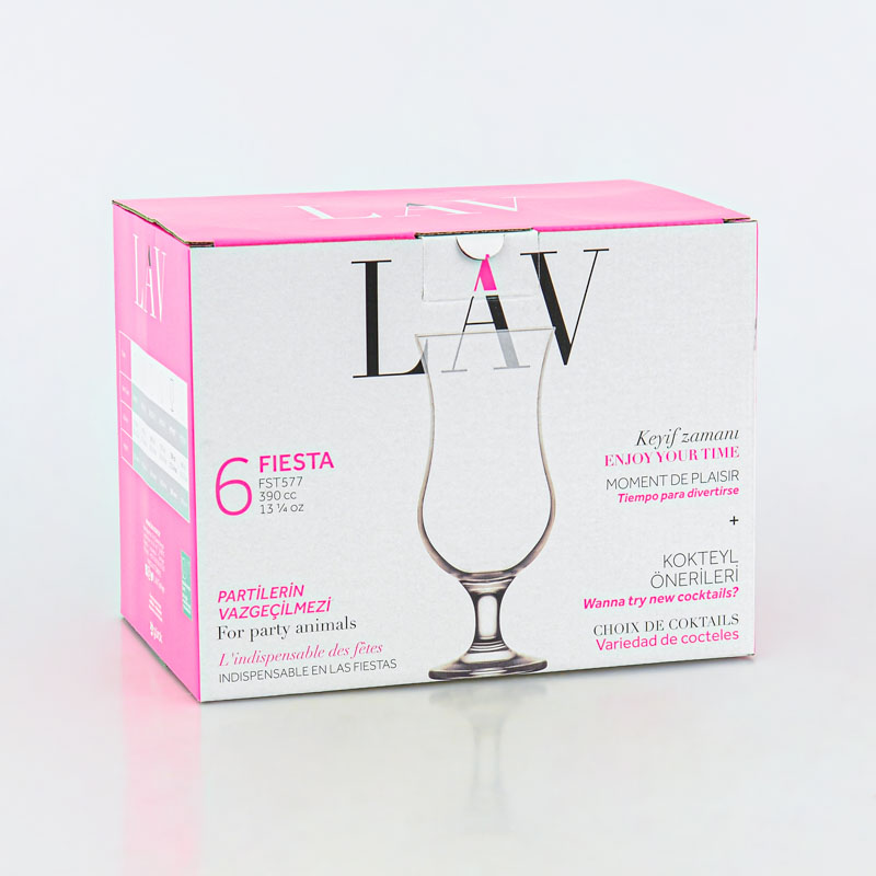 Lot de 6 verres à cocktail 'Fiesta'