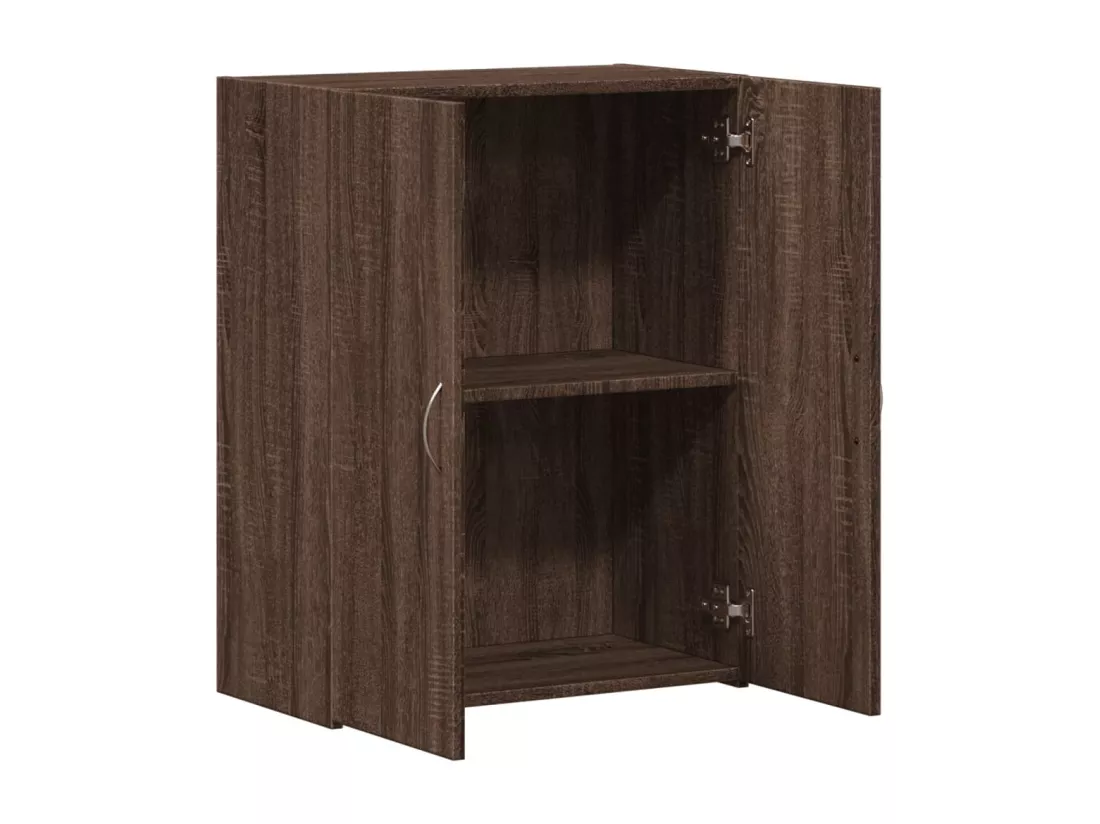 Armoire de classement chêne marron bois d'ingénierie