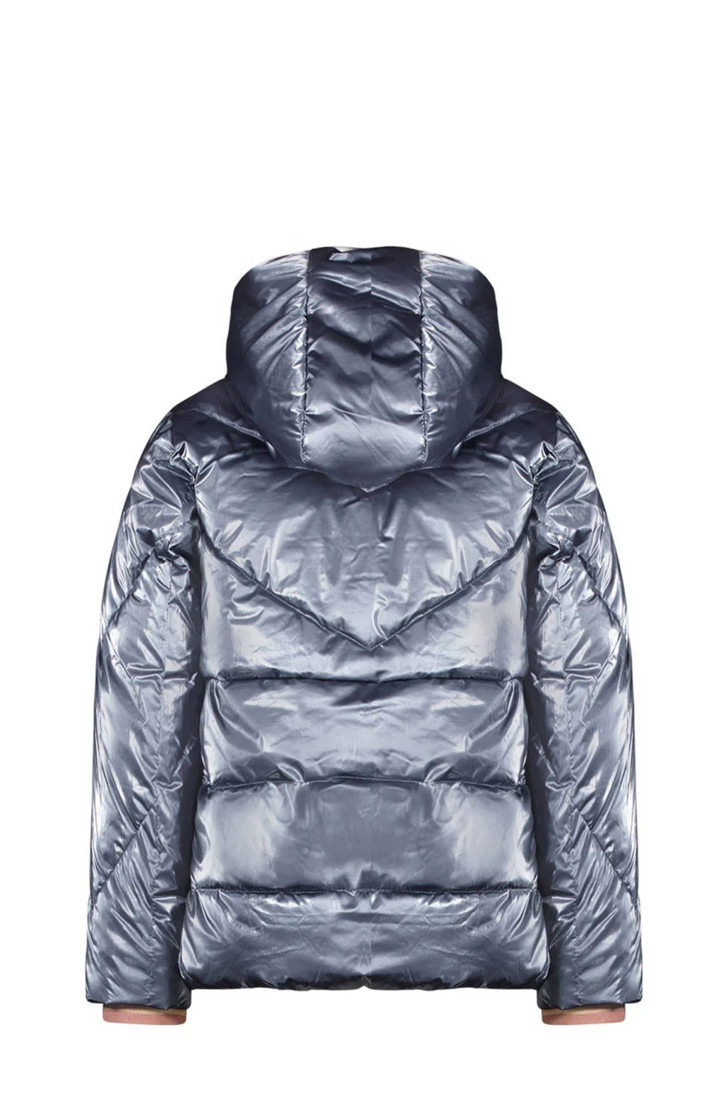 Like Flo quilted gewatteerde winterjas Ashley donkerblauw metallic
