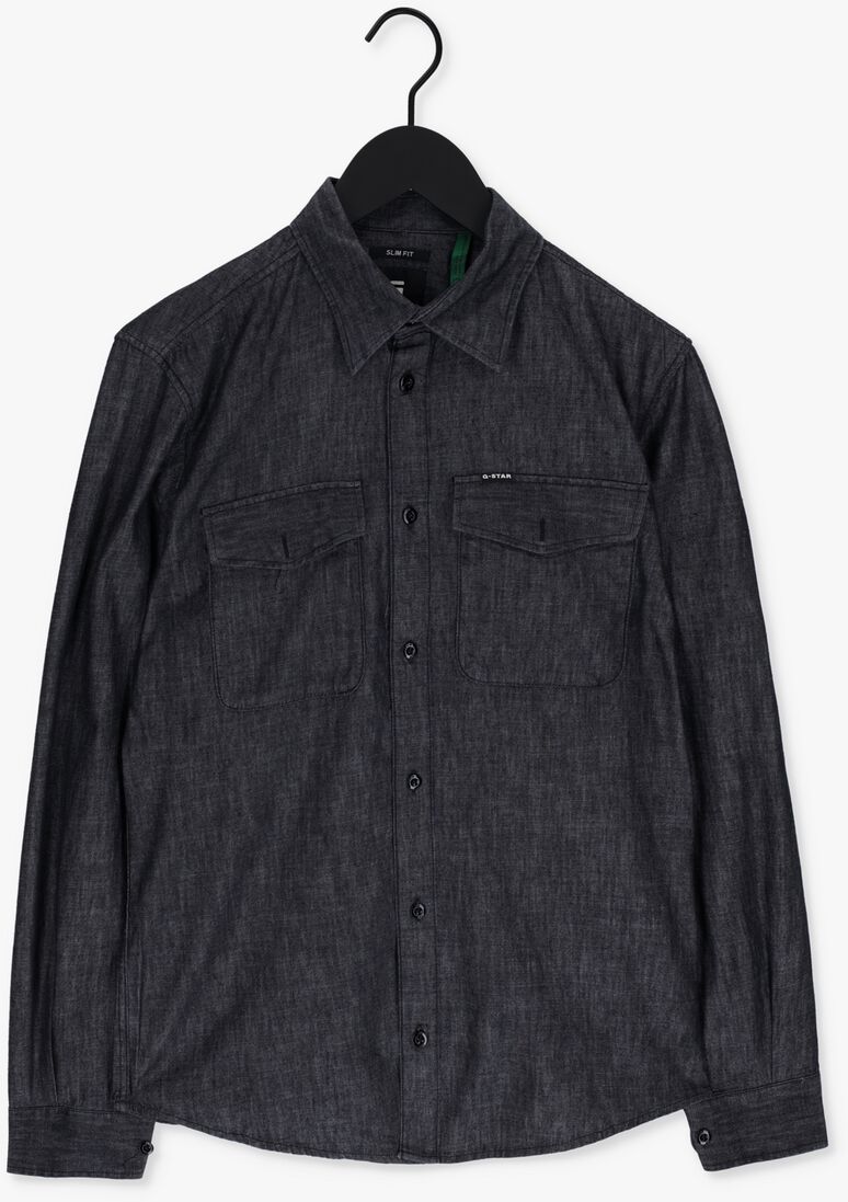 G-STAR RAW zwarte g-star raw casual overhemd marine slim shirt l/s