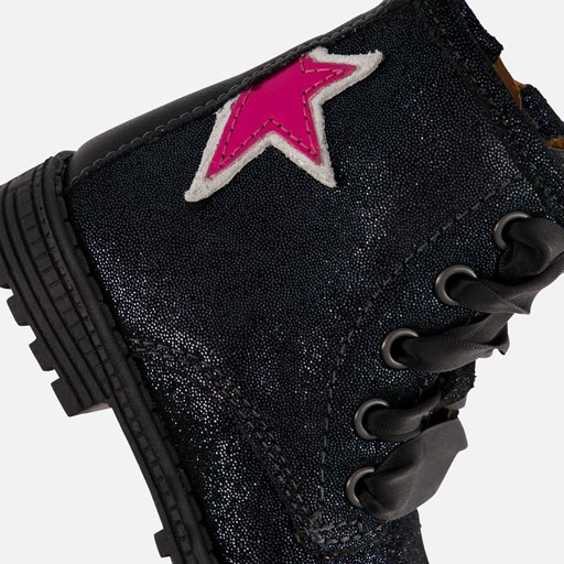 Muyters Veterboots blauw Leer