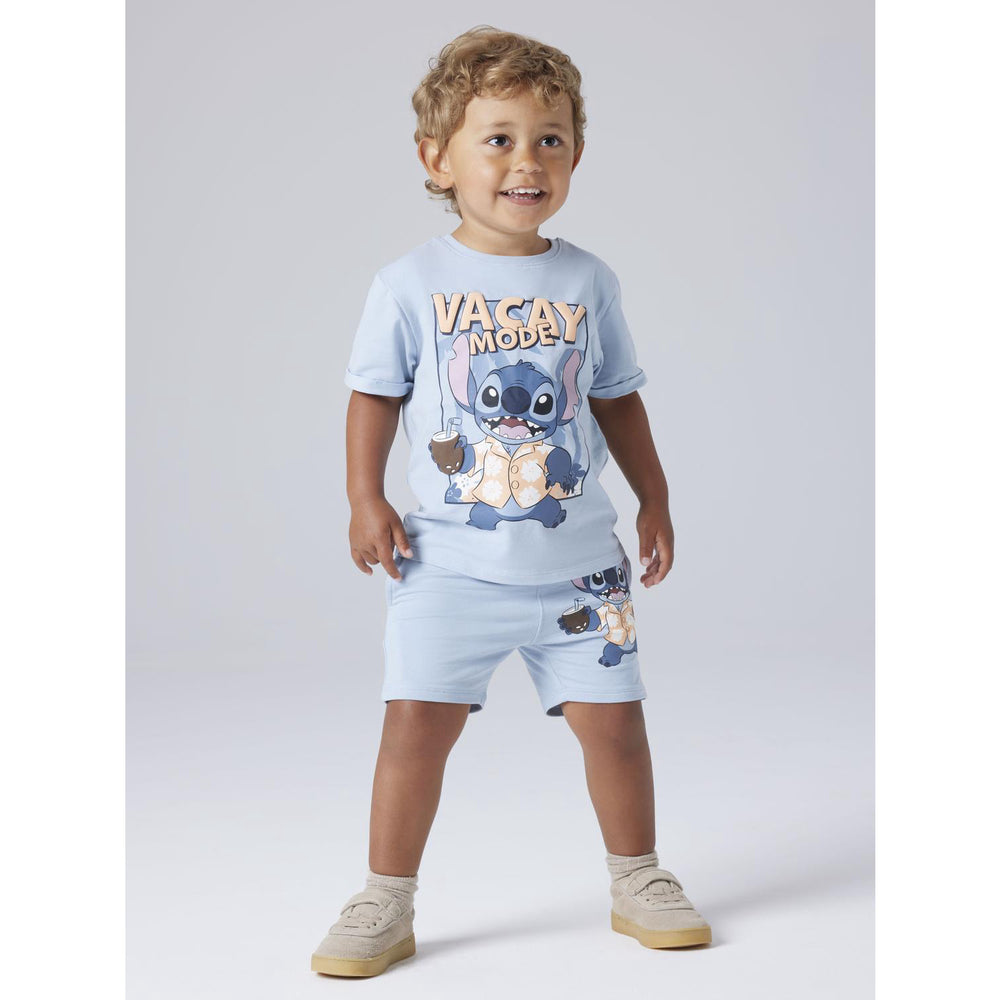 Køb Name It Blue Fog Nmmal Stitch Nreg Long Sw Shorts Unb Wdi