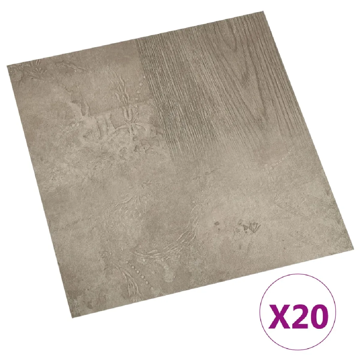 vidaXL Dalles Autoadhésives 20 pcs - Gris