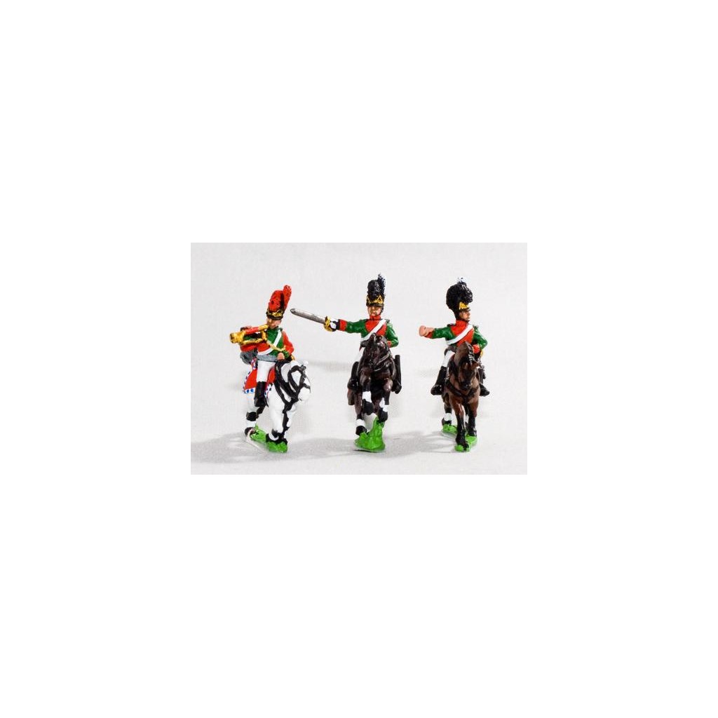 Bavarian 1805-14: Command: Cheveau Leger Officer, Standard Bearer & Trumpeter