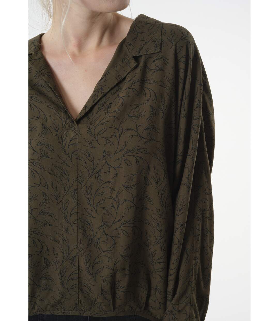 Chemise col pyjama à motifs MANON