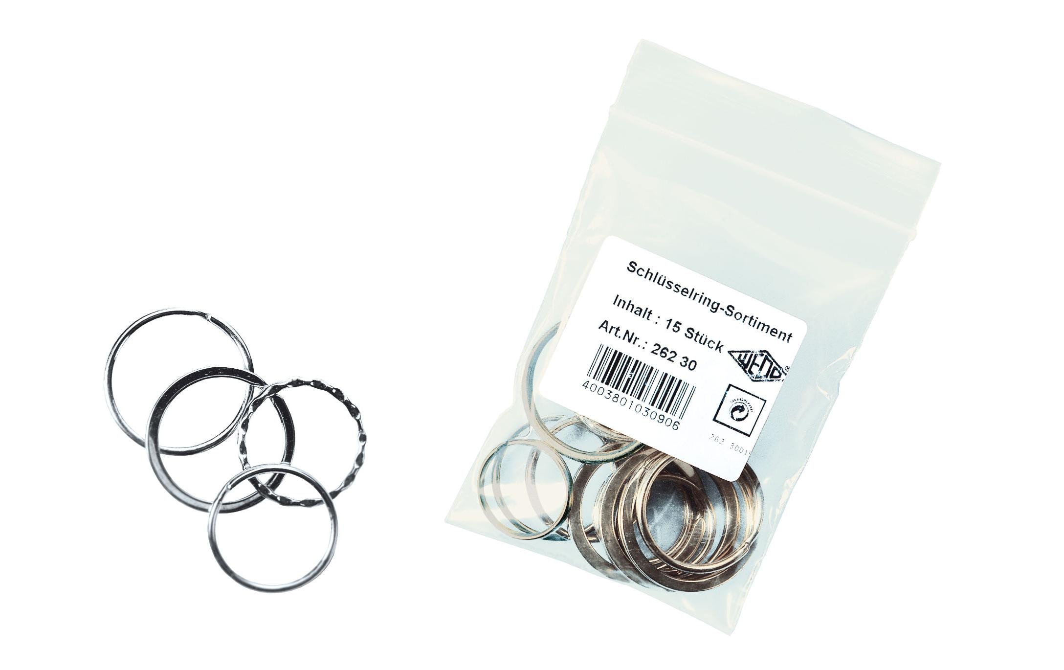Schlüsselring 25-30 mm 15 StückSchlüsselringe für Ihren Schlüsselanhänger