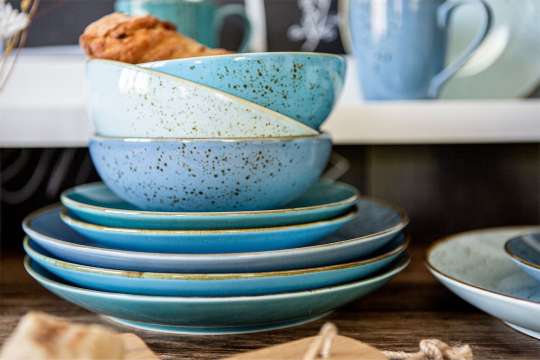 CreaTable Kombiservice NATURE COLLECTION AQUA 16-teilig blau