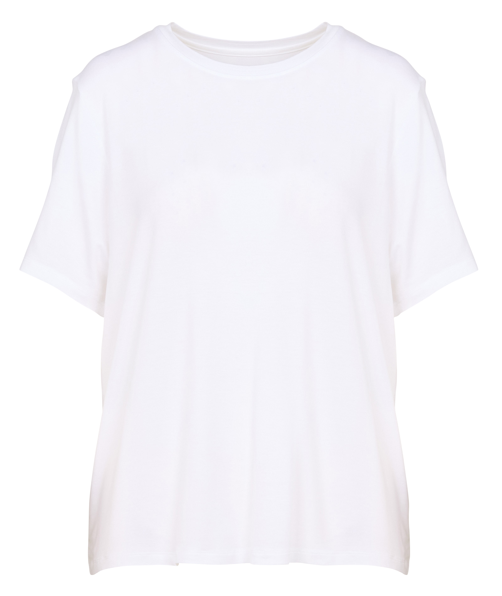 Tee-shirt oversize col rond| Blanc