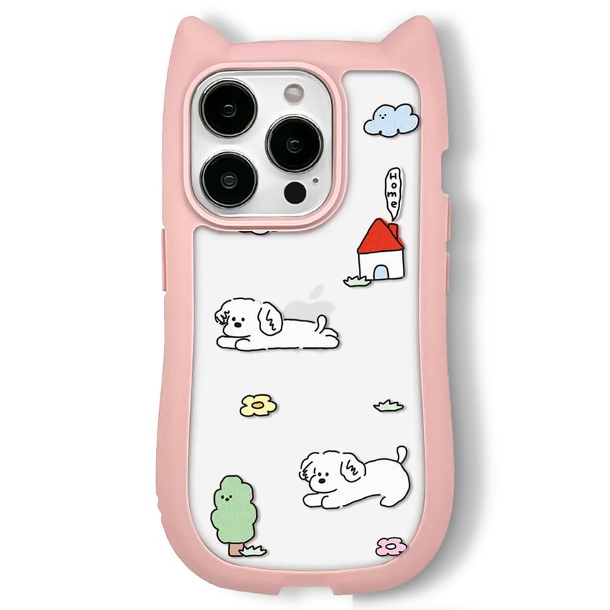 likamika - Transparant dierenhoesje - iPhone 16 Pro Max / 16 Pro / 16 Plus / 16 / 15 Pro Max / 15 Pro / 15 Plus / 15 / 14 Pro Max / 14 Pro / 14 Plus / 14 / 13 Pro Max / 13 Pro / 13 / 13 Mini