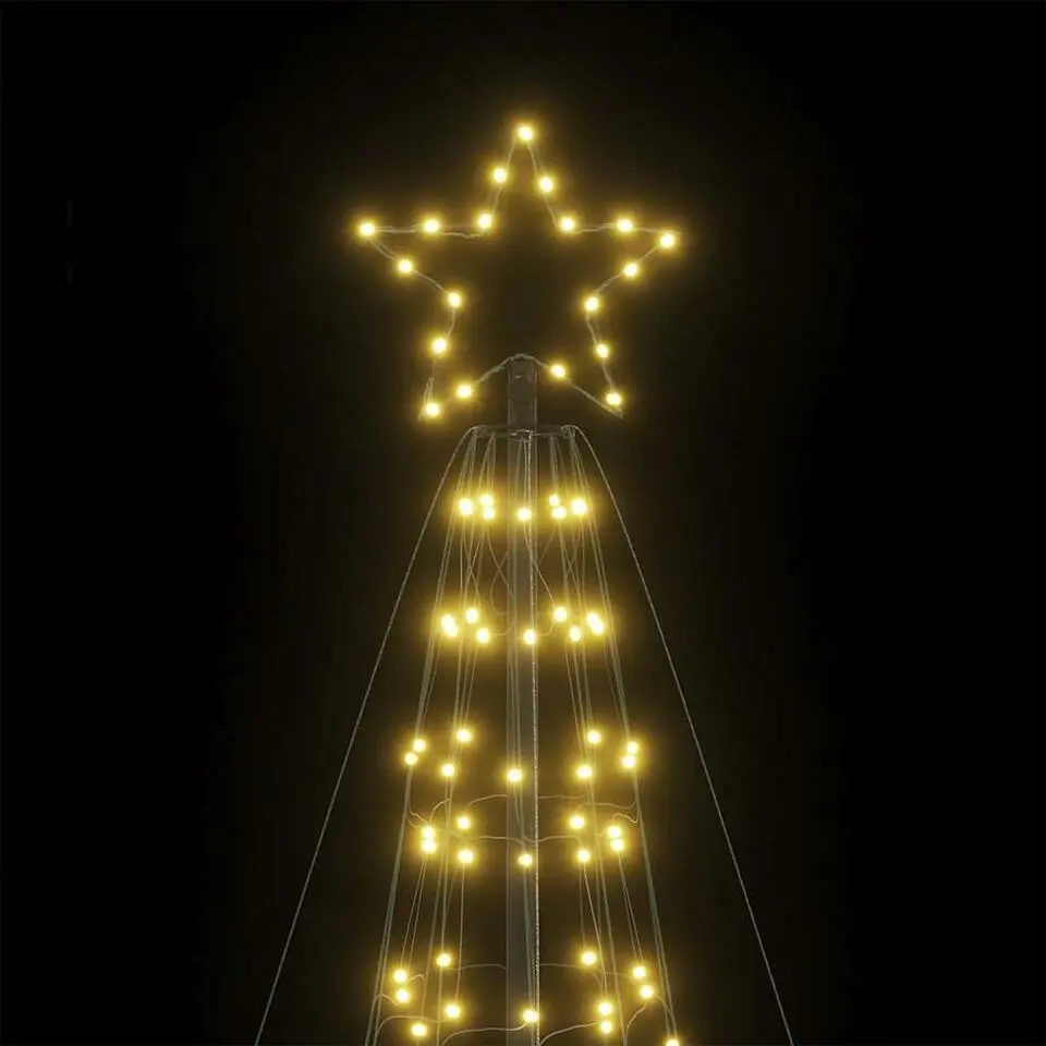 vidaXL - LED-kerstboom met spikes 1534 LEDs 166,5x500 cm - Warmwit - Koper