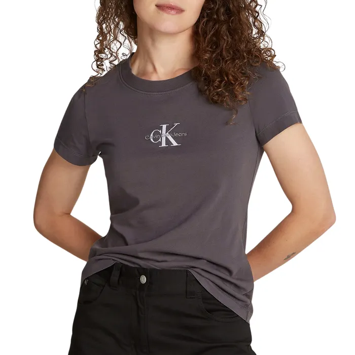 Calvin Klein Washed Monologo Slim Fit Shirt Dames