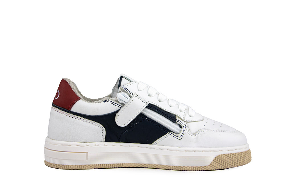 Hip Sneaker Wit Leer Combi