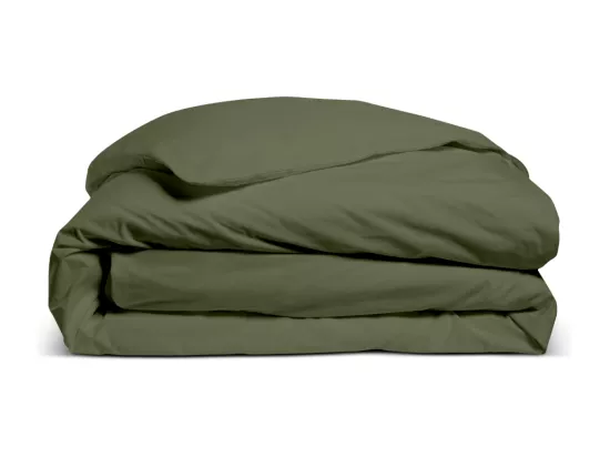 Housse de couette unie 100% Percale de coton - Kaki - 220x240cm