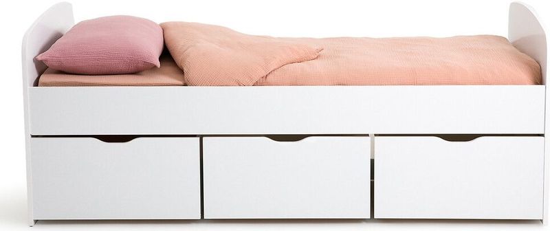 Sami SO'HOME - Bed - Wit - Hout - Met Lades en Lattenbodem