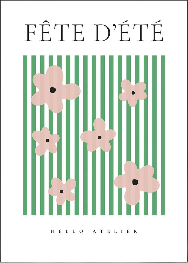 Poster & Frame Fete Dete 03 Flerfarvet