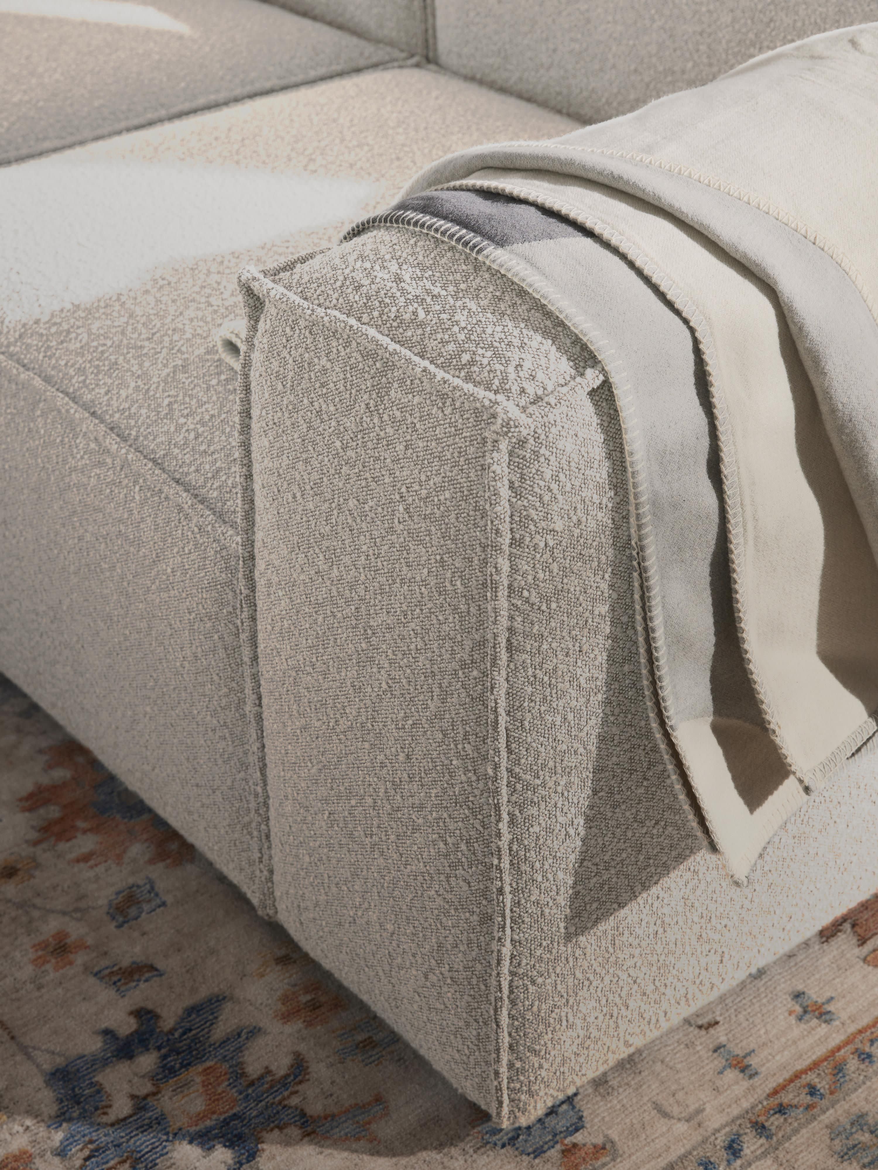 Bouclé modulaire hoekbank Lennon (2-zits)