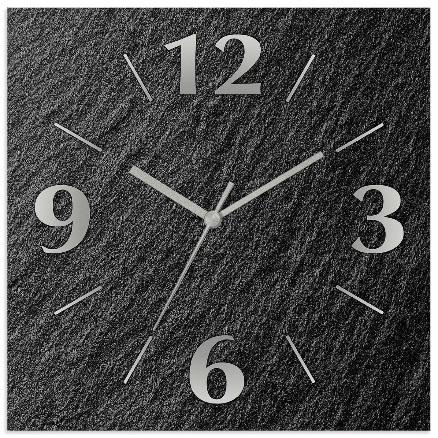 Hochwertige Wanduhr in Schiefer-Optik