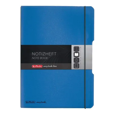 Herlitz Notizheft PP A4 Flex blau kariert liniert