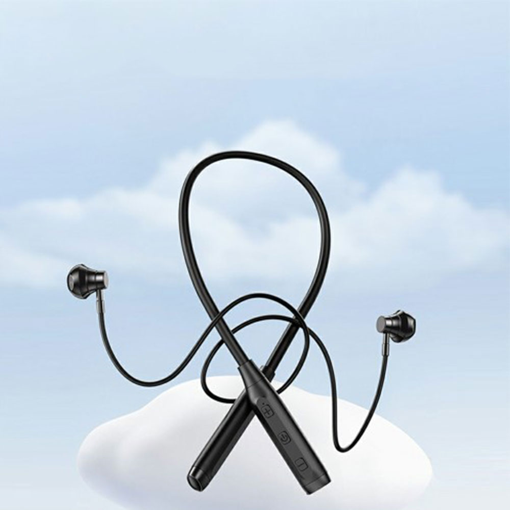Magnetische In-Ear Bluetooth 5.3 Sport Kopfhörer mit Nackenbügel - Schwarz