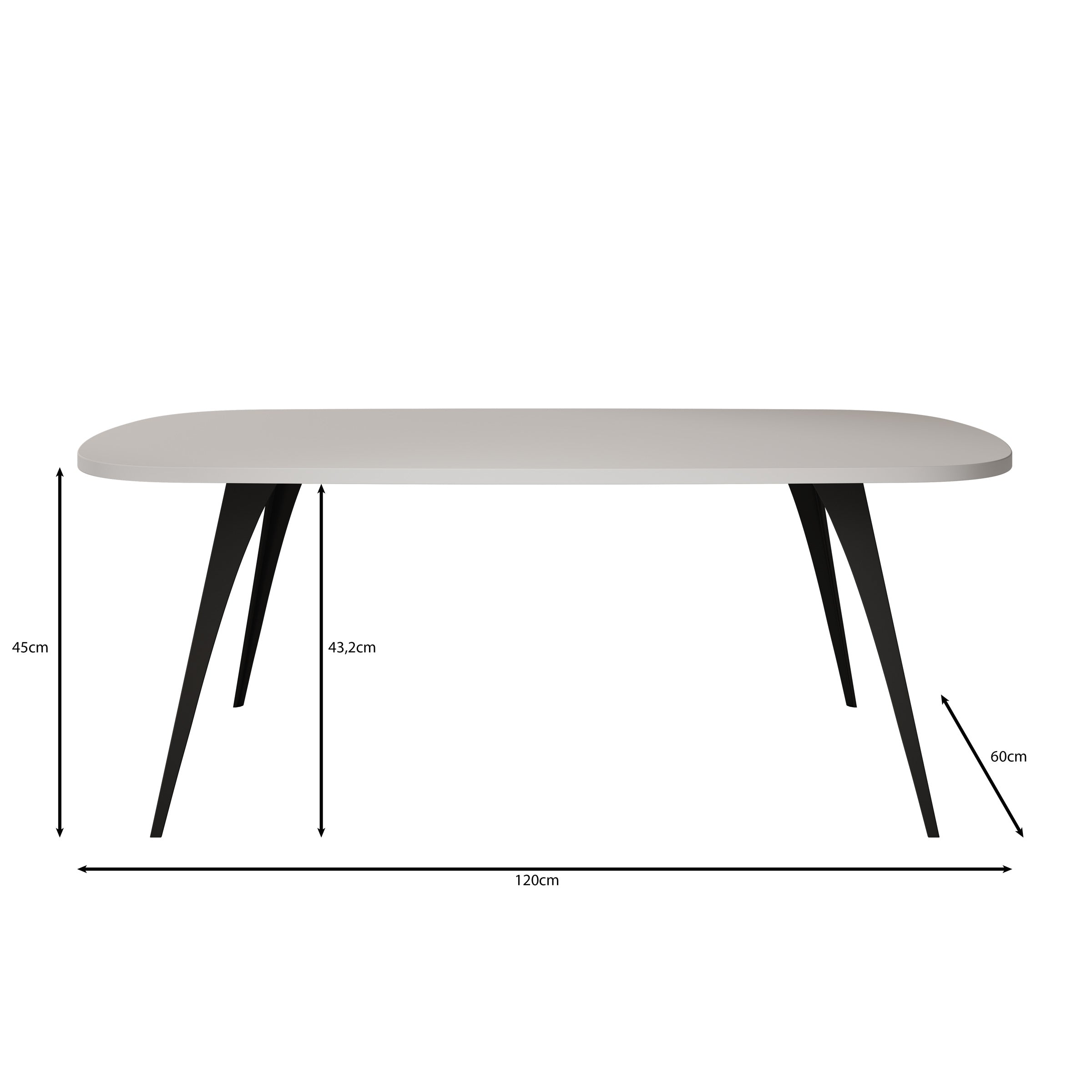 Flix - Salontafel - Wit - 120x60x45 cm