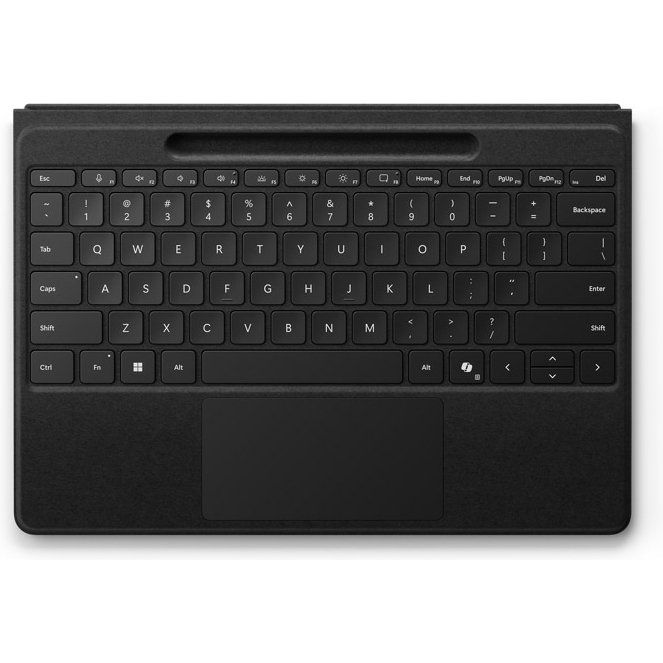 Clavier pour tablette Microsoft Flex pour Surface Pro 13 pouces avec emplacement de recharge pour stylet - Noir