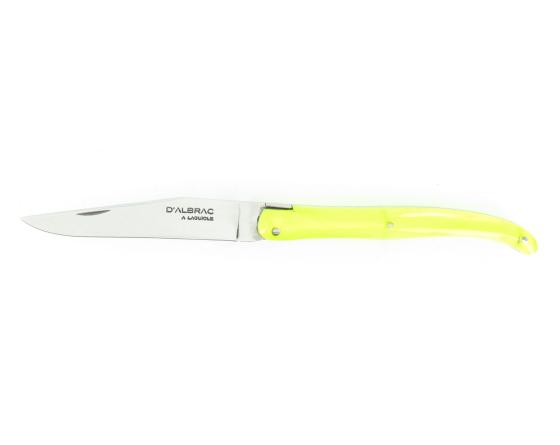 Laguiole 11 cm - manche Acrylique jaune Couteau de poche par D'Albrac à Laguiole