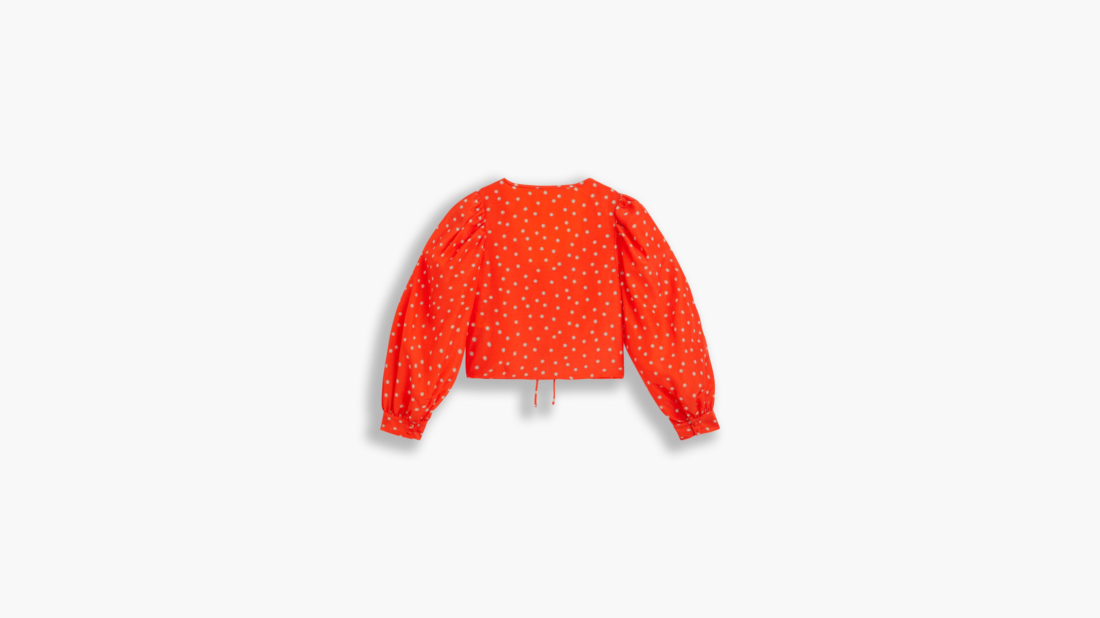 Blouse Fawn Tie - Enamel Orange - Orange