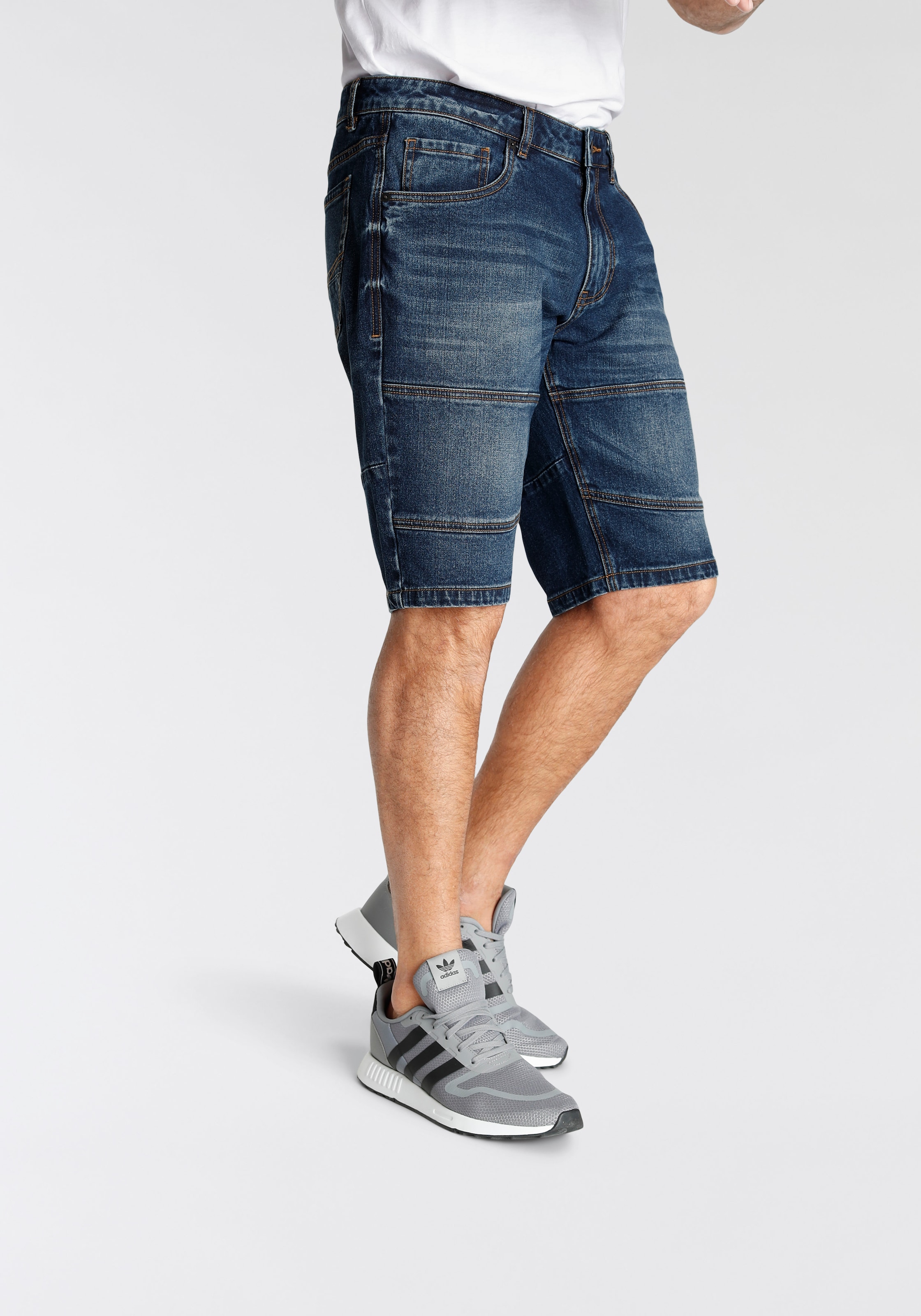 H.I.S Jeansbermudas , entspannte Passform,  gerader Beinschnitt,  modische Washed-Optik