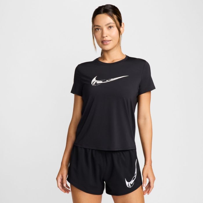 Nike Dame T-shirts Dri-FIT One Swoosh HyperBright Short Sleeve Tee Sort