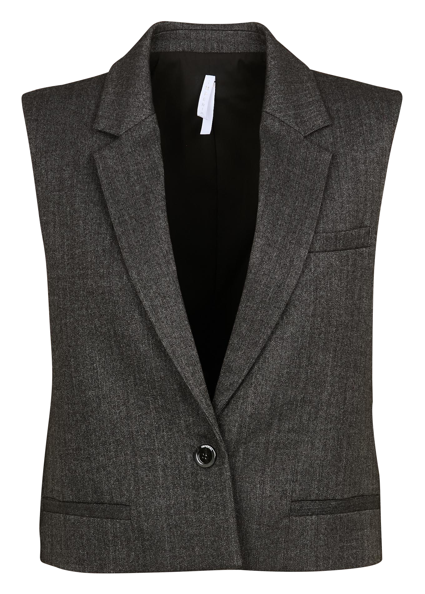 Gilet droit col tailleur | Gris