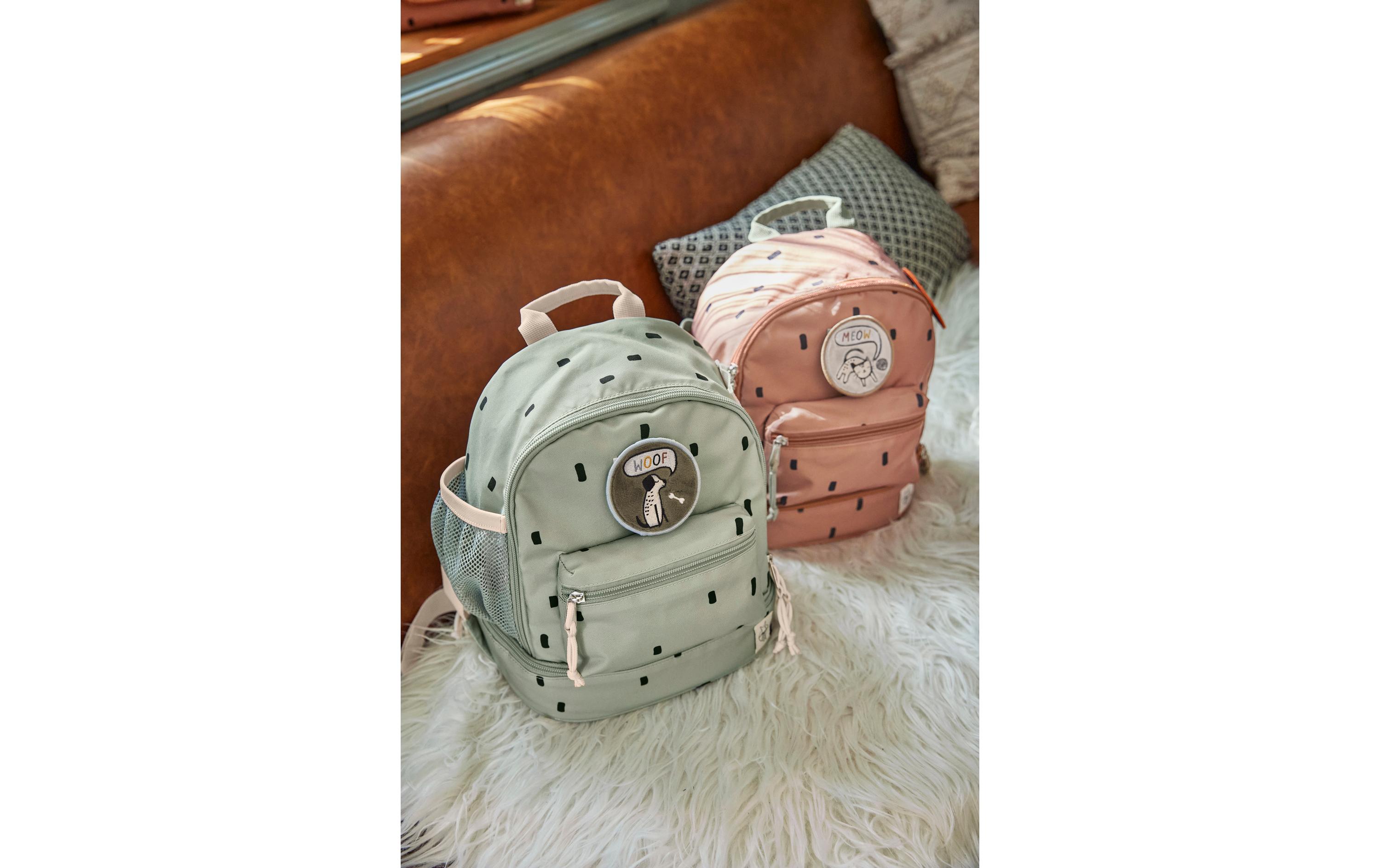 Rucksack Mini Backpack Happy Prints Light OliveWasserabweisender Kinderrucksack mit gepolsterten Schultergurten