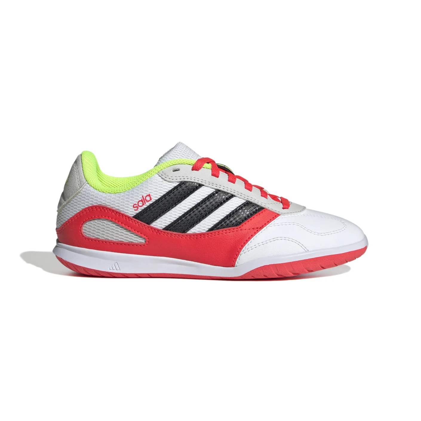 Adidas Super Sala III Zaalvoetbalschoenen (IN) Kids Wit Rood Grijs Geel