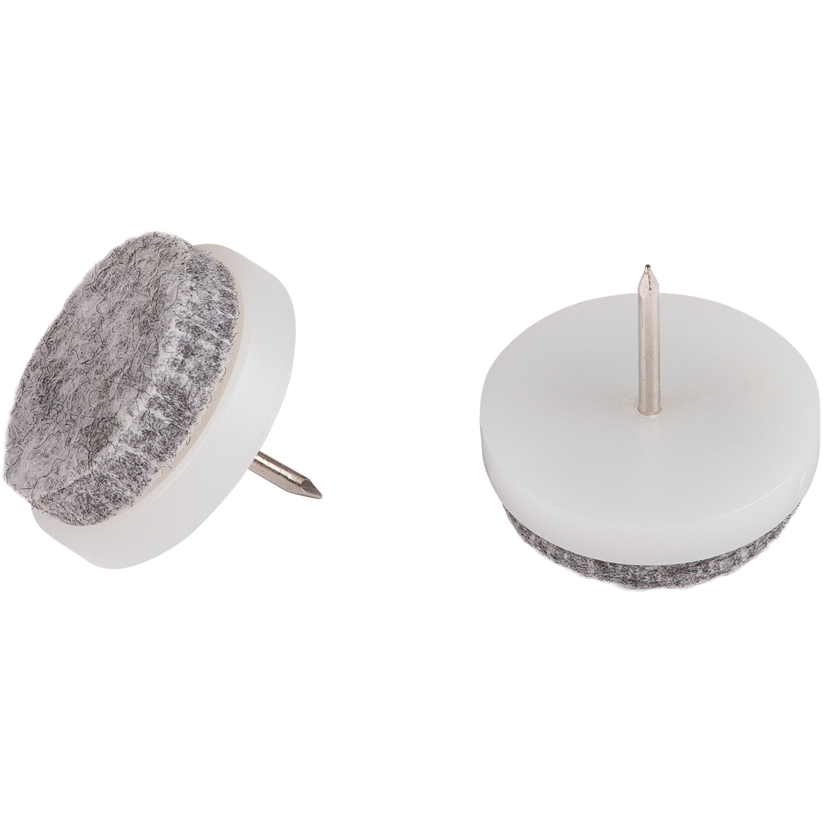 Filzgleiter mit Stift, Ø2.4 cm, 8 Stück, grau