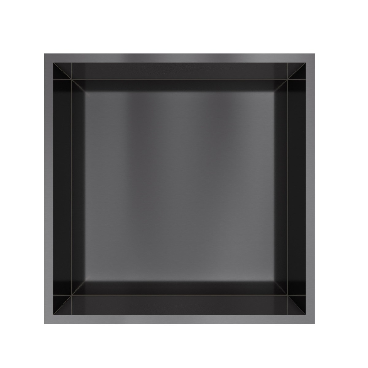 Hotbath &More inbouwnis 30x30x10cm geborsteld zwart PVD