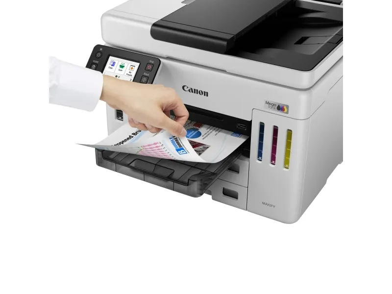 Canon MAXIFY GX7150 MegaTank - Multifunktionsprinter - farve - blækprinter - CISS - Legal (216 x 356 mm), A4 (210 x 297 mm) (original) - A4/Legal (medie) - op til 24 ipm (udskriver) - 600 ark - 33.6 Kbps - USB 2.0, Wi-Fi(n), LAN