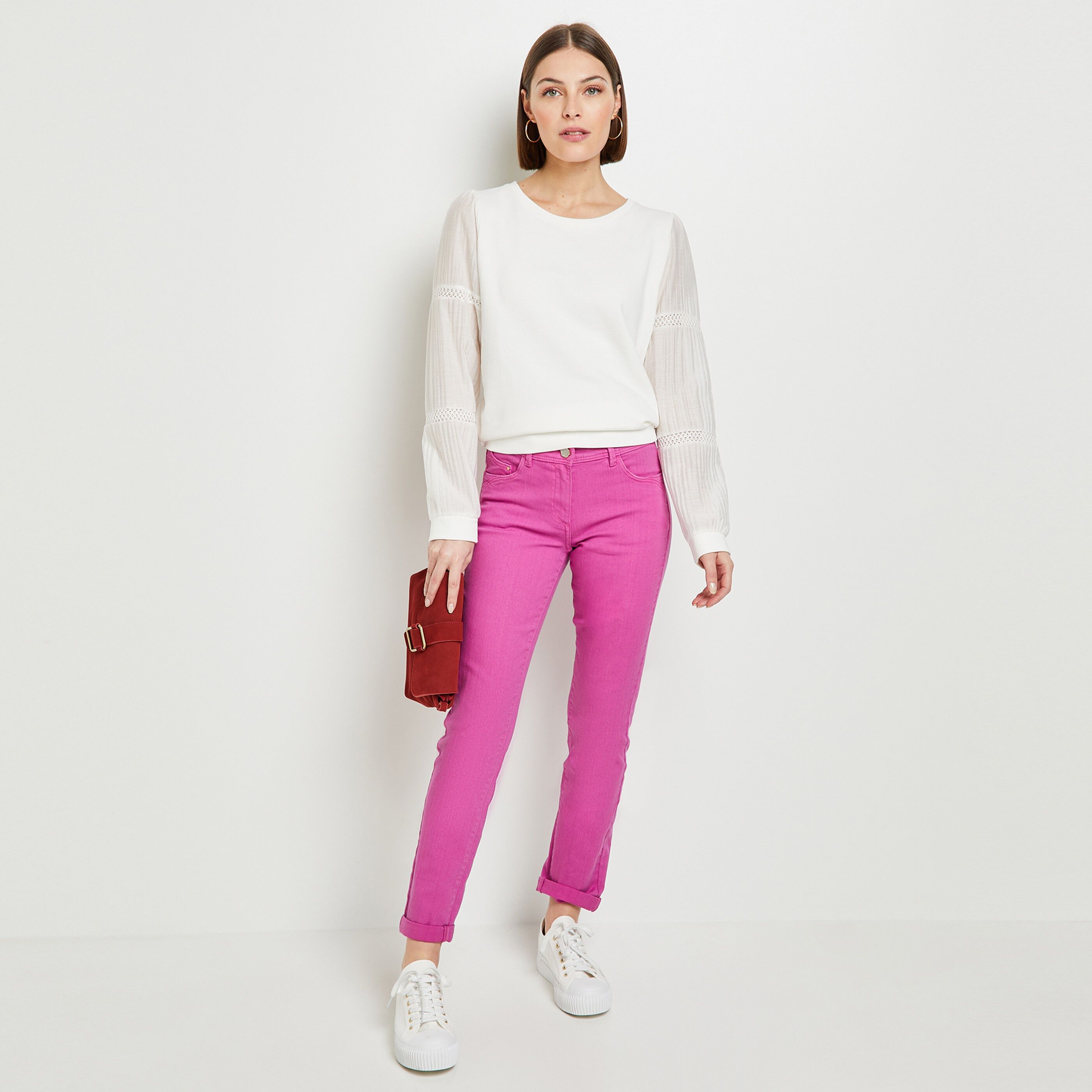 Jean 7/8 CANCUN femme - FUSHIA