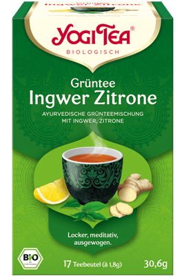 YOGI TEA Grüntee Ingwer Zitrone<br>17 × 1.8 g, Beutel