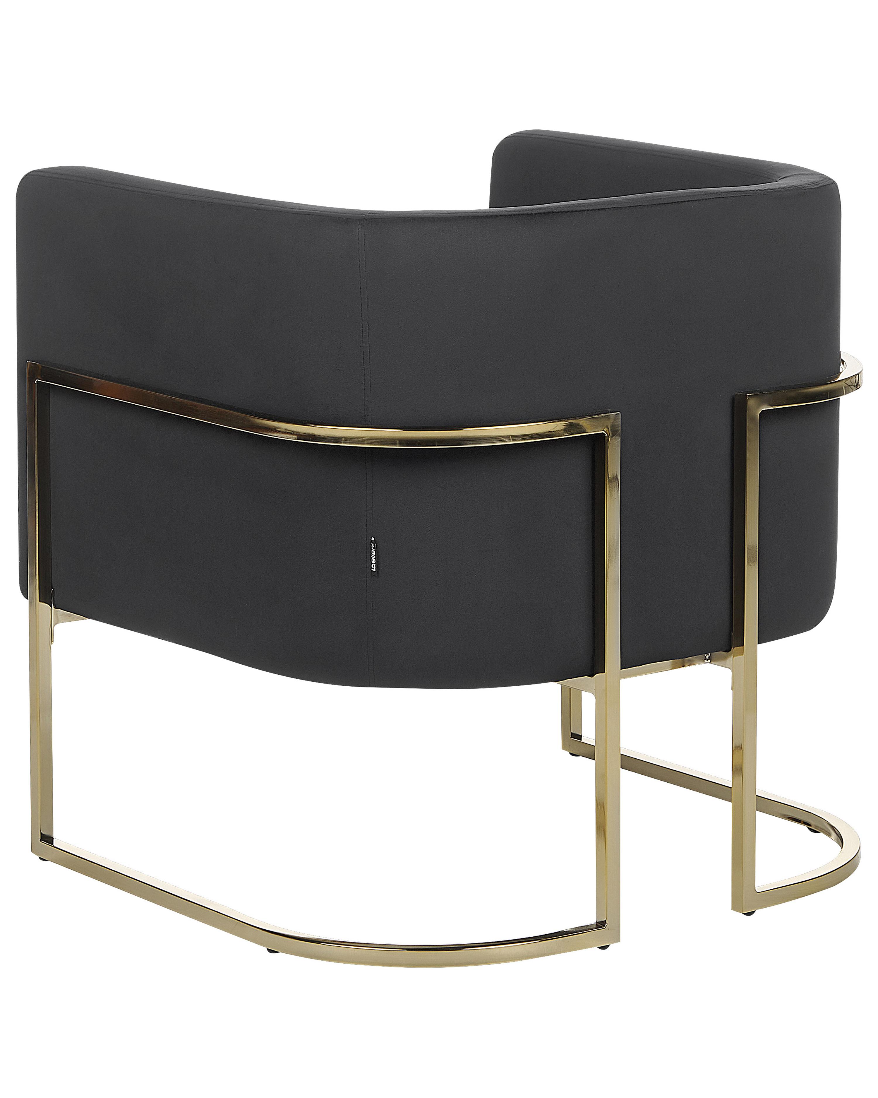 Fauteuil SIRKKA Fluweel Zwart