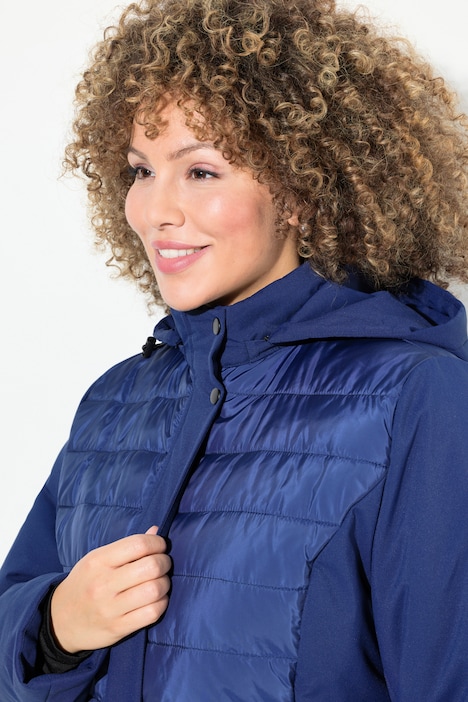 HYPRAR Hybridjacke, Stepp/Softshell, Stehkragen, Kapuze