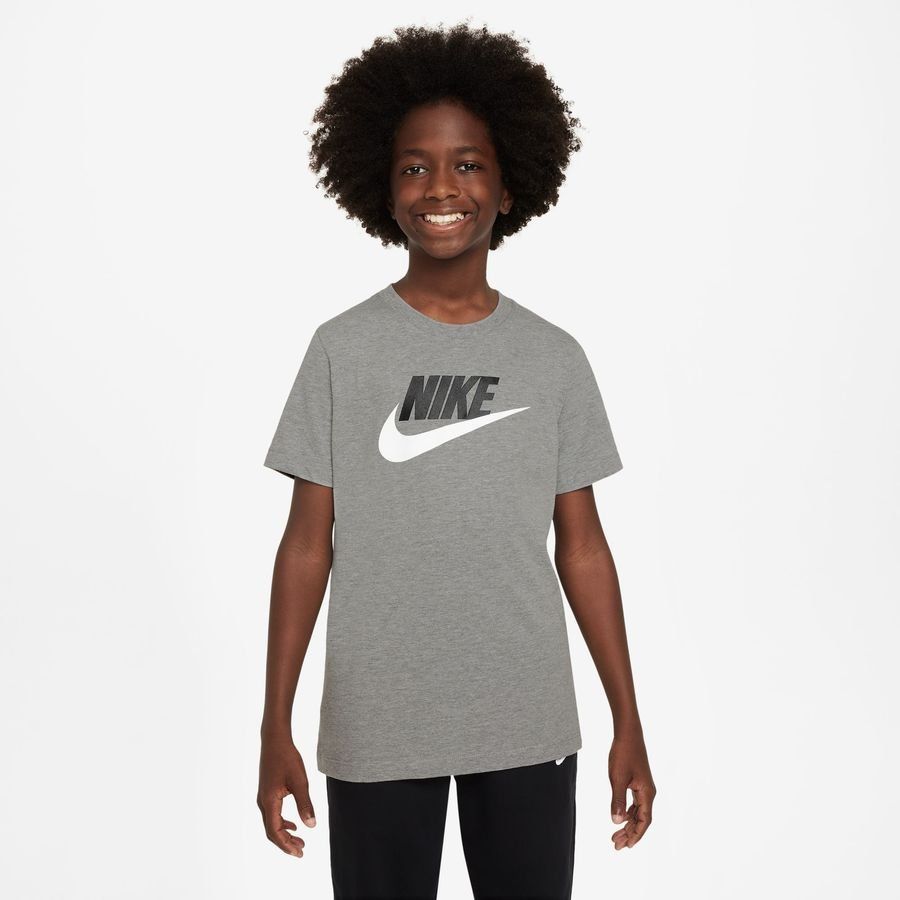 Nike T-Shirt NSW Futura - Gris/Vert Enfant