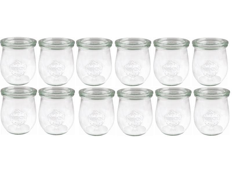 Weck Einmachglas 220 ml, 12 Stück Einmachgläser Set mit Deckel