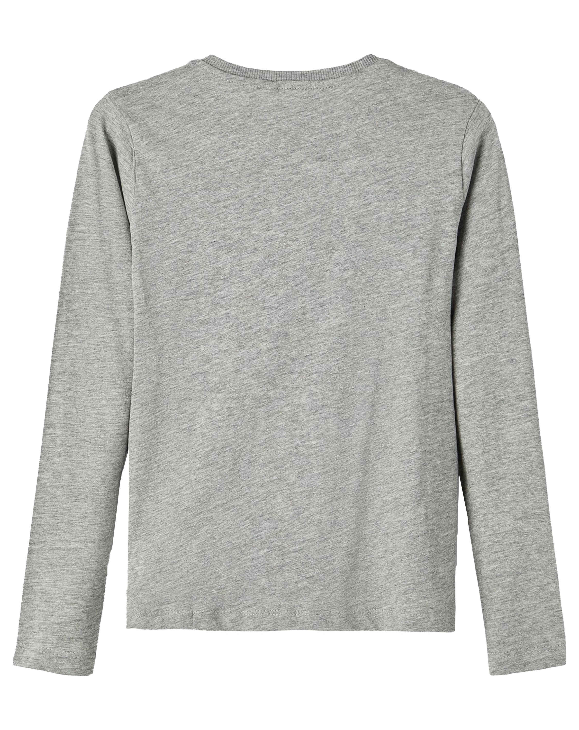 Jersey-Langarmshirt NKMRARO DINO in grey melange